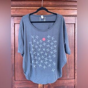 BLACKBIRD SUPPLY CO. Off The Shoulder Bamboo Organic Cotton Poncho -size L